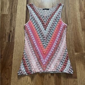 NIC+ZOE Multicolor Chevron Tank Top